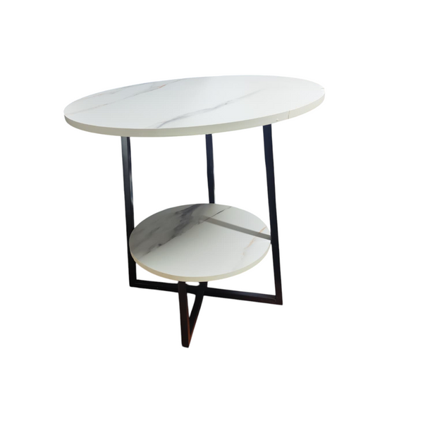 Mesa para cafe jardin redonda de 2 niveles de 60cm