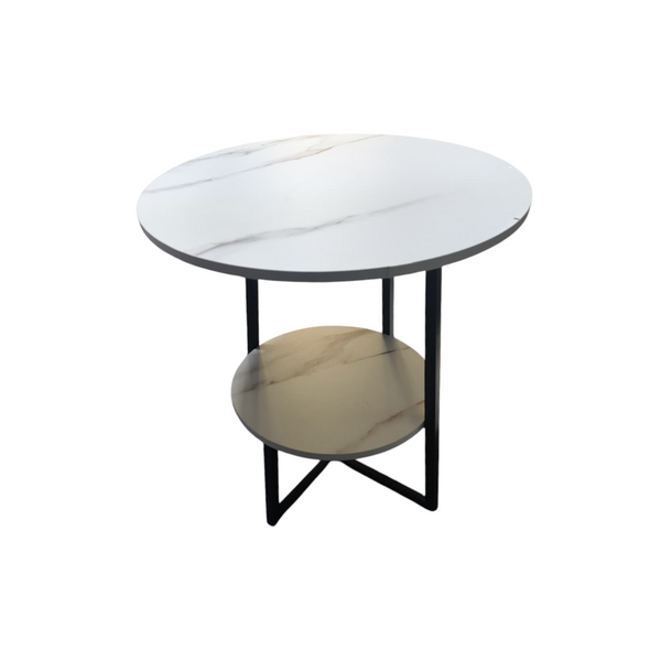 Mesa para cafe jardin redonda de 2 niveles de 60cm