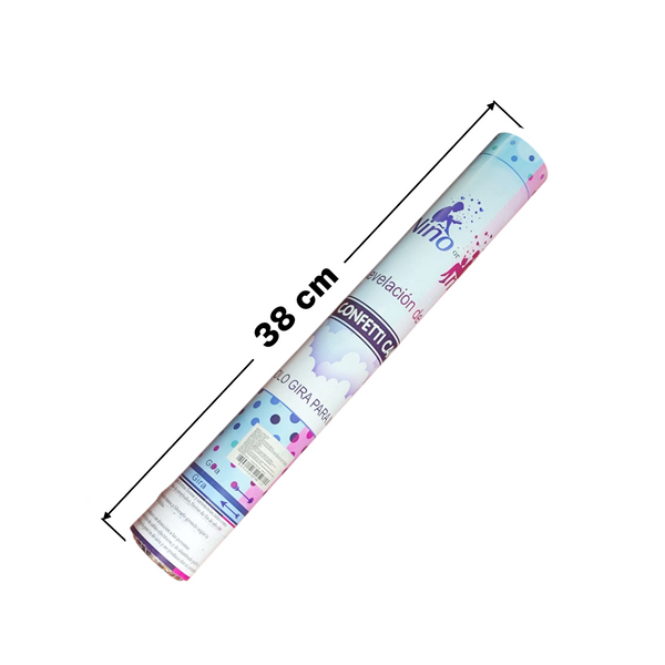 Pack 6 bazucas azul revelelacion de genero niño 38cm