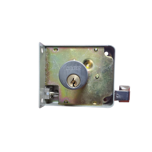 Cerradura derecha sobreponer instala facil gris