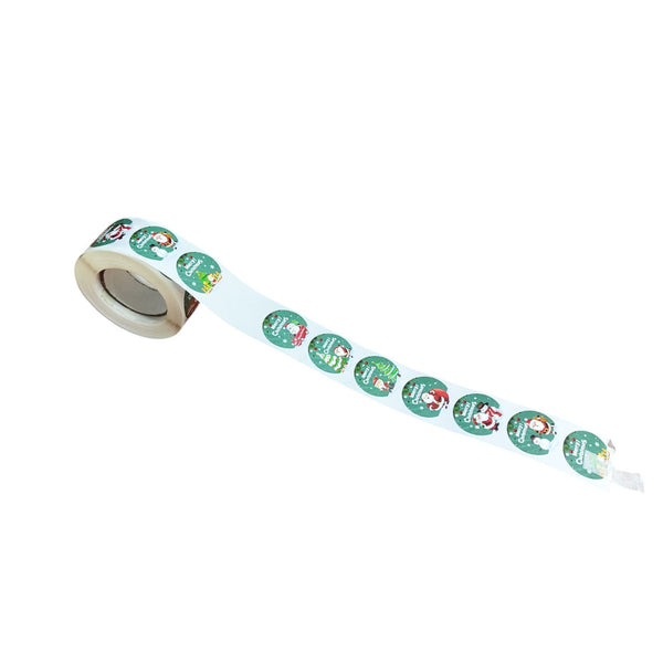 Rollo adhesivos decorativos 500pz navidad pegatinas 2.5cm