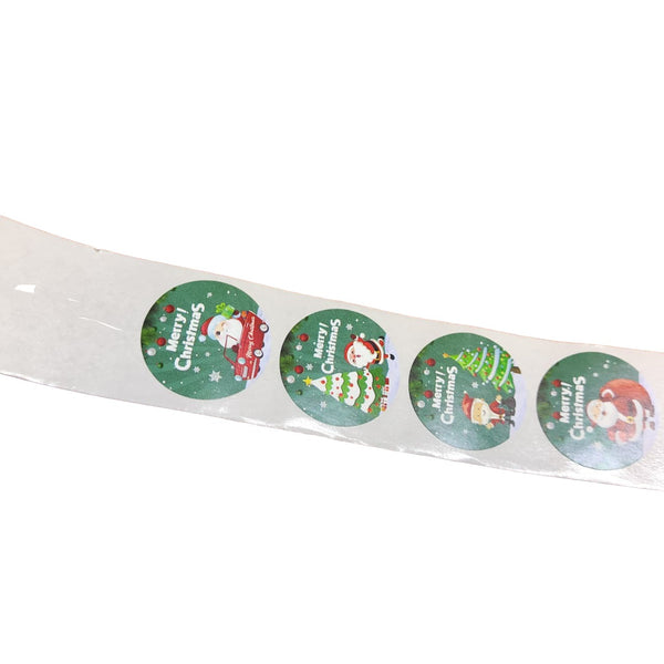Rollo adhesivos decorativos 500pz navidad pegatinas 2.5cm