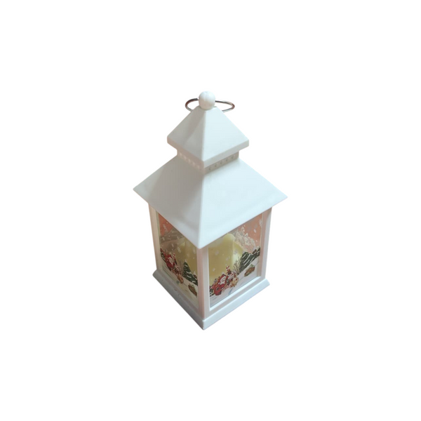Pack 2 farol decorativo navidad con luz led
