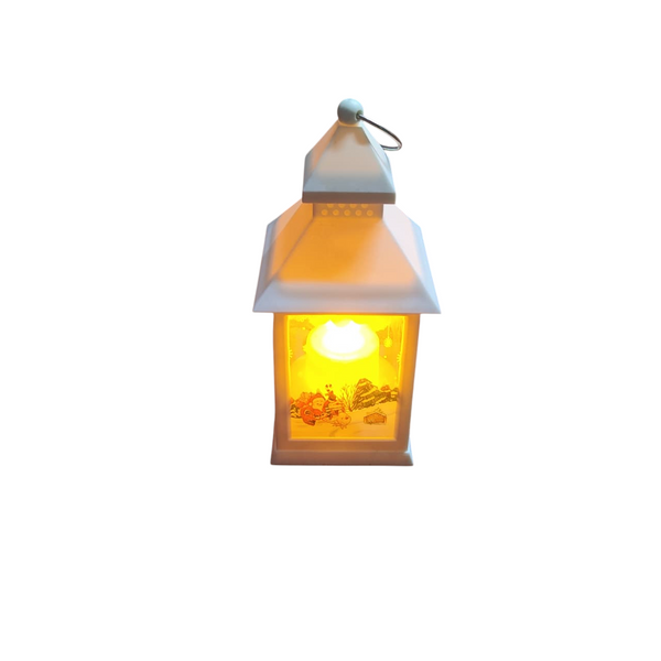 Pack 2 farol decorativo navidad con luz led