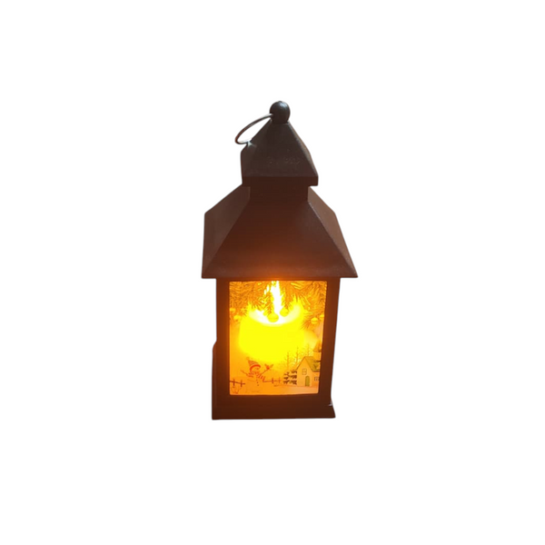 Pack 2 farol decorativo navidad con luz led