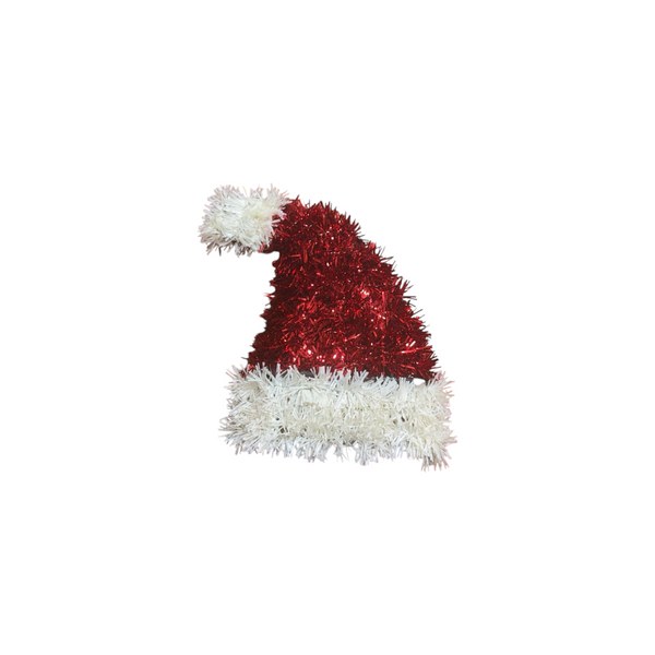 pack 4 gorrito de santa de escarcha decoración navidad