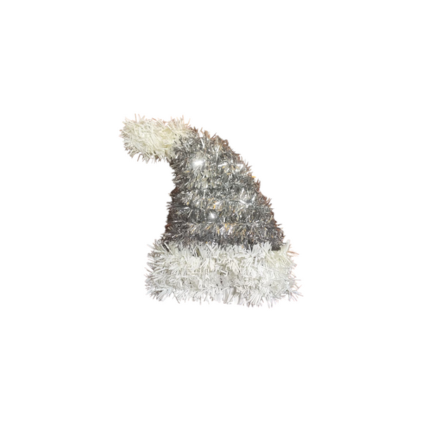 pack 4 gorrito de santa de escarcha decoración navidad