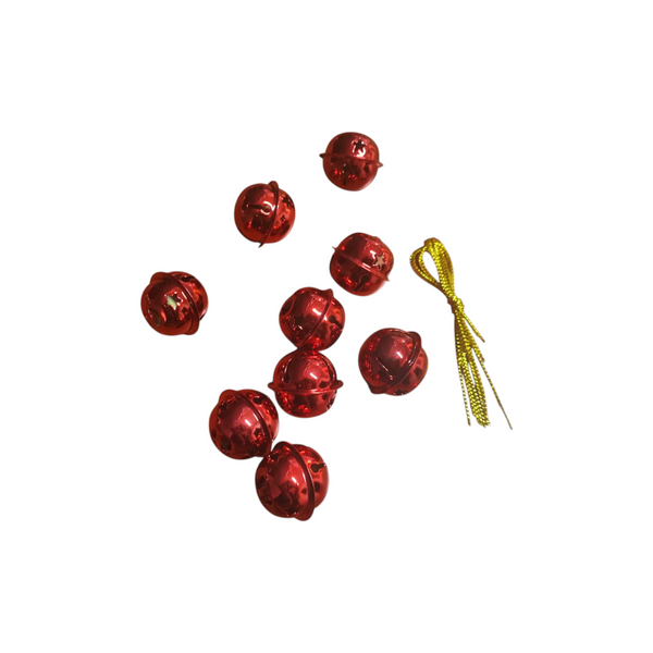 2 caja con 9 cascabeles navideños grandes