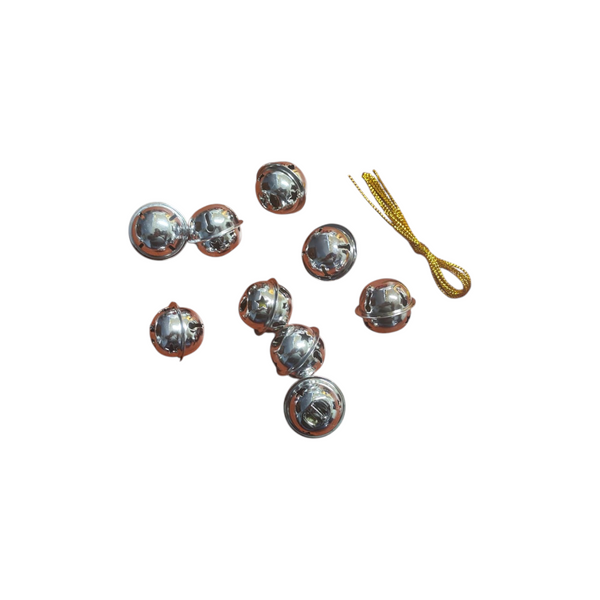 2 caja con 9 cascabeles navideños grandes