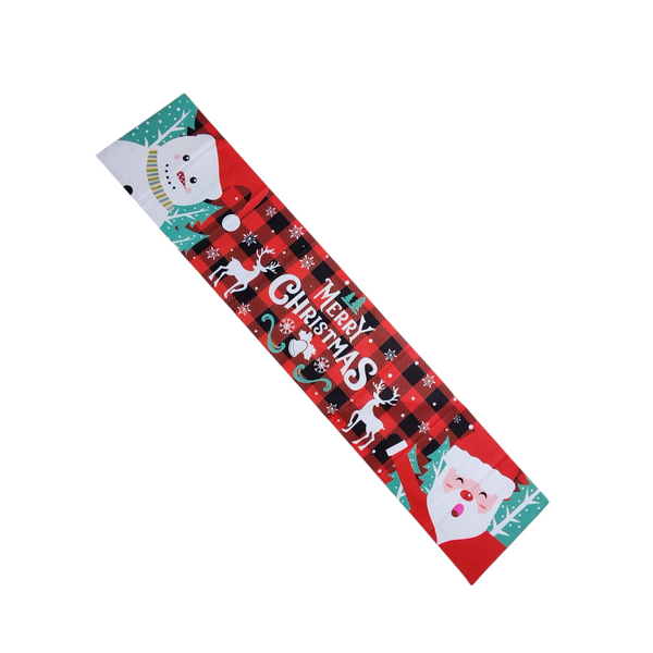 Camino de mesa navideño decoración colores 180 x 36 cm