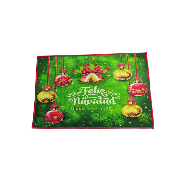 Tapete Navideño Decorativo Entrada Navidad 60 x 40  cm