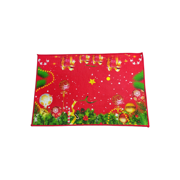 Tapete Navideño Decorativo Entrada Navidad 60 x 40  cm