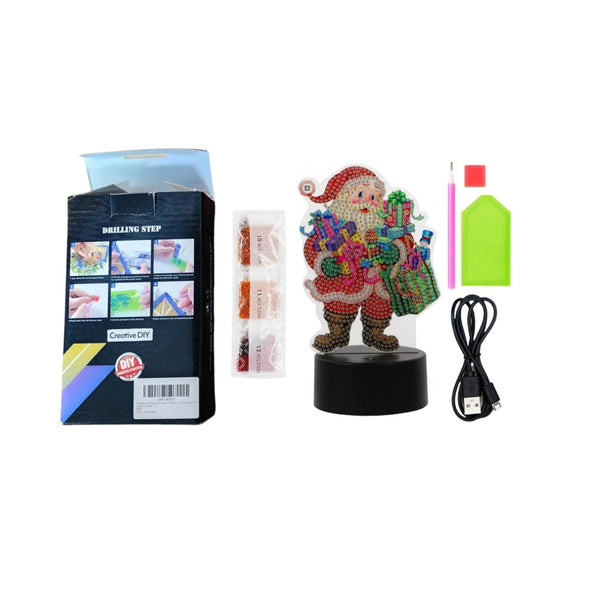 Luz nocturna led navidad decoracion acrilico papa noel