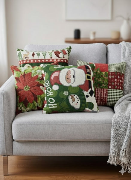 pack 2 Fundas cubre cojin decoracion navideña