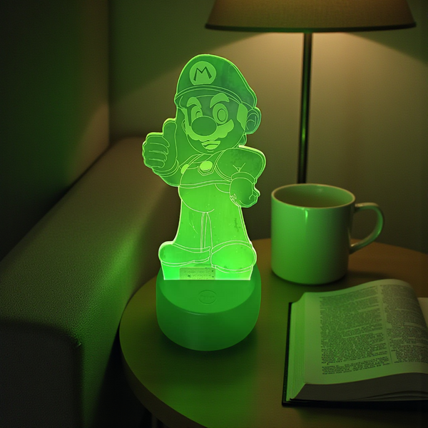 Lámpara luz led Mario de colores 3d luz de noche regalo