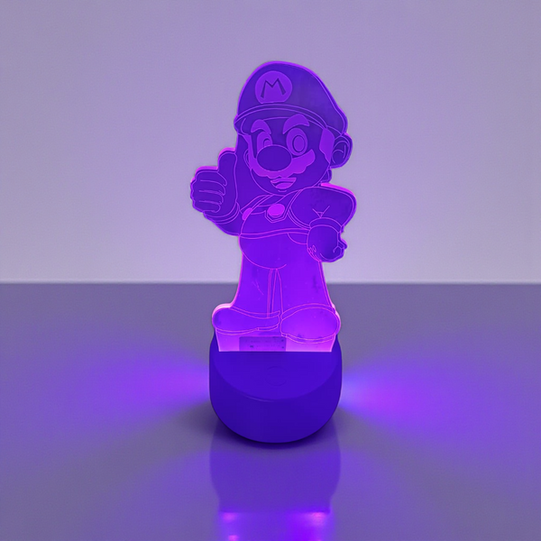 Lámpara luz led Mario de colores 3d luz de noche regalo