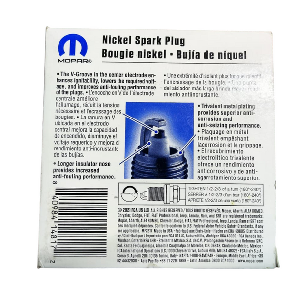 Pack 4 bujias niquel 2,4 L 2 Jeep Compas Patriot 2007-2021