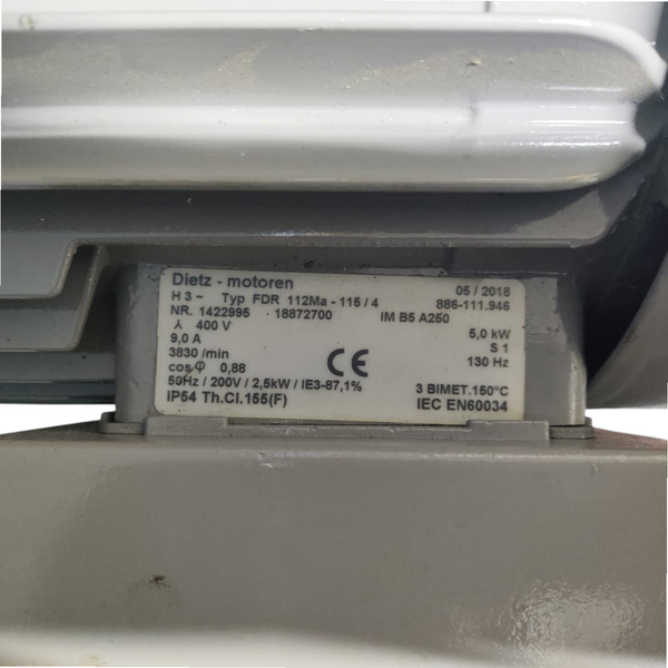 Motor eléctrico dietz motore 400 v 5.0 kw FDR 112Ma–115/4