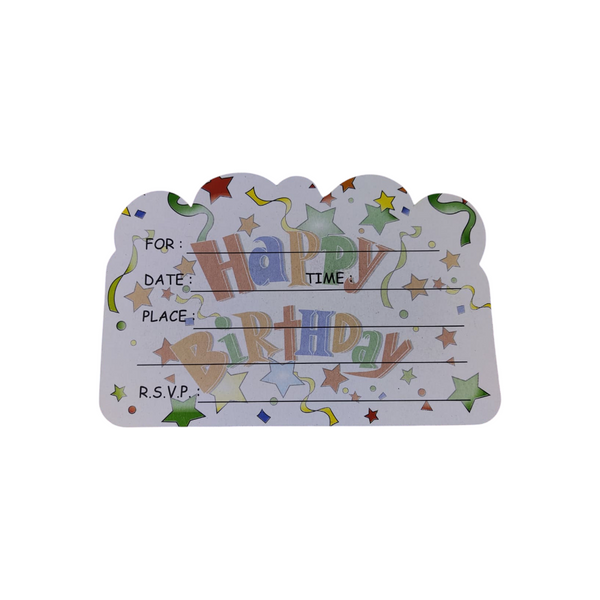 Pack 20 sobres invitacion para cumpleaños infantil