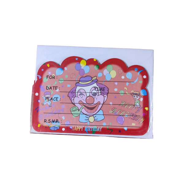 Pack 20 sobres invitacion para cumpleaños infantil