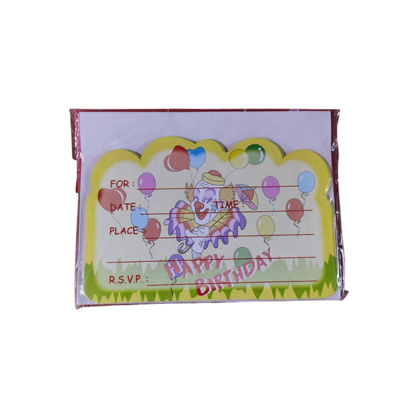 Pack 20 sobres invitacion para cumpleaños infantil