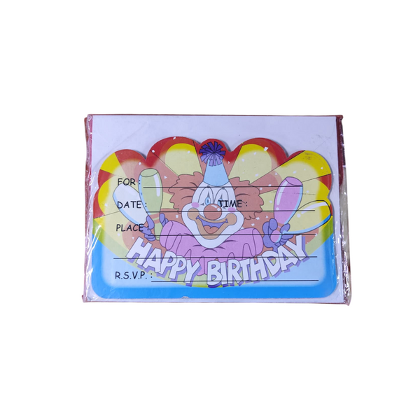 Pack 20 sobres invitacion para cumpleaños infantil