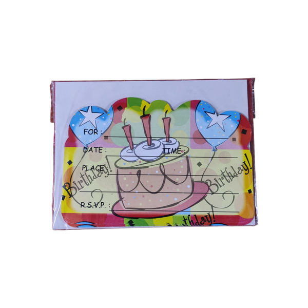 Pack 20 sobres invitacion para cumpleaños infantil