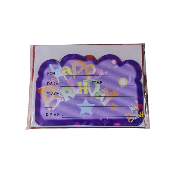 Pack 20 sobres invitacion para cumpleaños infantil