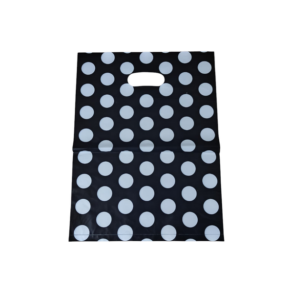 100pz bolsas para boutique lunares blancos 39x30 y 20x25cm