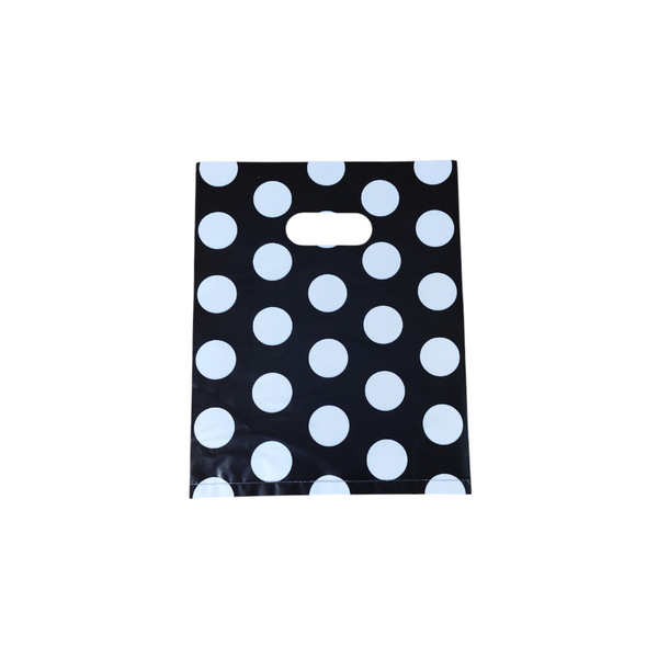 100pz bolsas para boutique lunares blancos 39x30 y 20x25cm