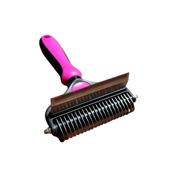 Rastrillo de aseo profesional 2 en 1 para gatos y perros