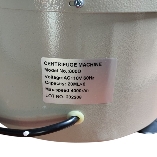 Máquina Centrífuga Eléctrica 800d 4000 rpm 20ml x 6