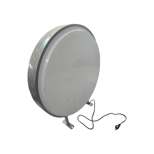 Caja luz circular anuncio led 60 cm doble cara