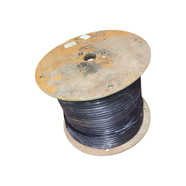 Bobina de cable coaxial 305mts negro con guía uso rudo