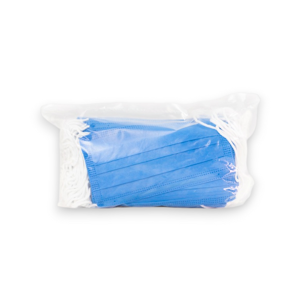 Pack de 50 cubrebocas azul de 3 capas