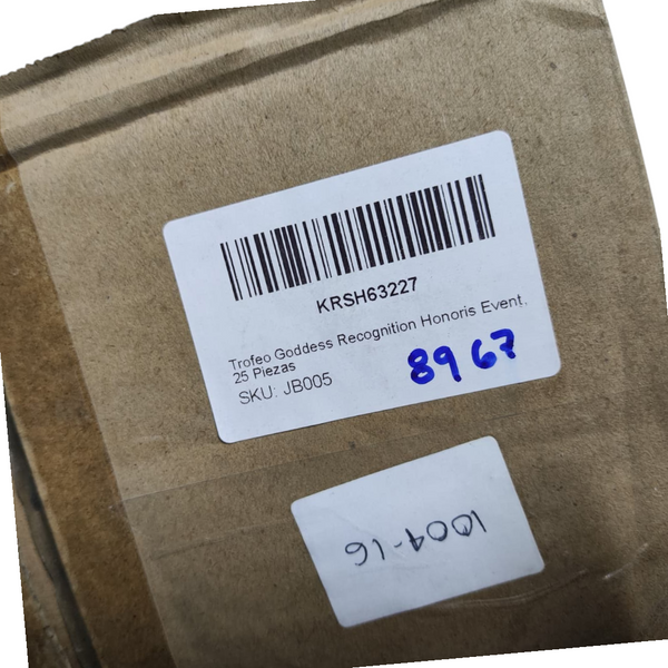 Pack 25 Trofeo premio estatuilla escolar dorada