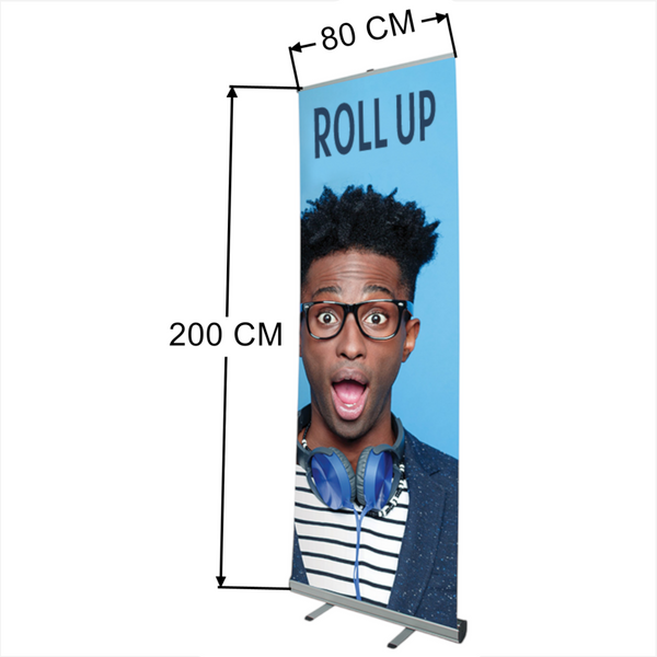 1.1 Soporte para banner enrollable 80x200cm Aluminio roll up