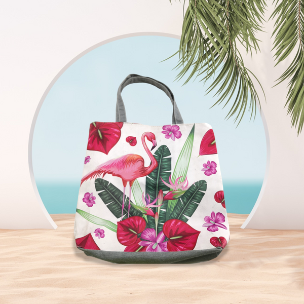 Bolsa De Playa Viaje Ecológica De Tela Estampado Animales