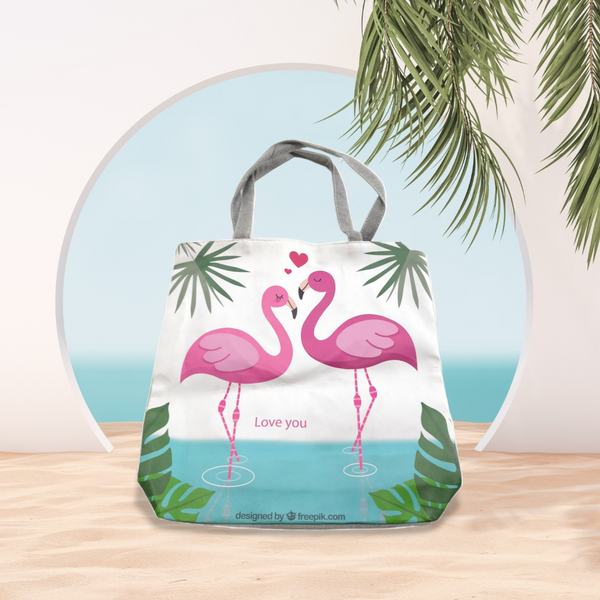 Bolsa De Playa Viaje Ecológica De Tela Estampado Animales