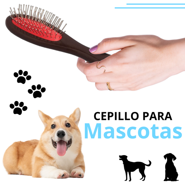 Carda Cepillo Madera para Mascotas Limpieza Grooming Brush