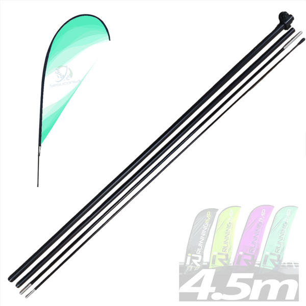 Pack 4 Asta De Bandera 4.5m Flag Banner Feather Flag Pole