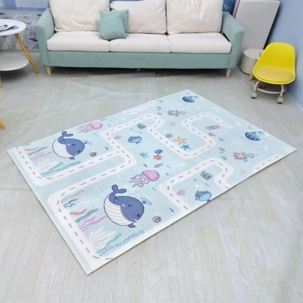 Caja mayoreo Tapete Bebe Plegable Reversible XPE Foamy 6 pzs