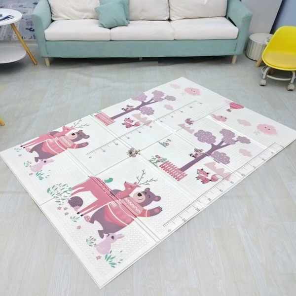 Caja mayoreo Tapete Bebe Plegable Reversible XPE Foamy 6 pzs