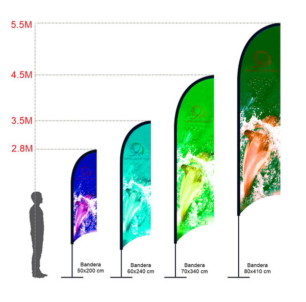 Pack 10 Asta De Bandera 4.5m Flag Banner Feather Flag Pole