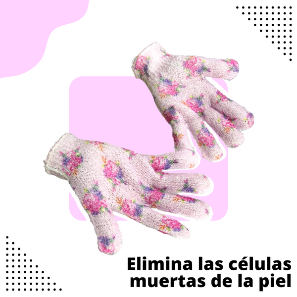 Par Guantes De Baño Exfoliantes Avon Flores