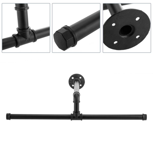 Perchero de pared acero colgador de ropa de tubo