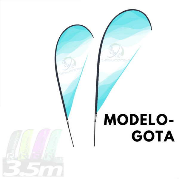 1 asta bandera 3.5 + cruceta simple + pivote + dona soporte