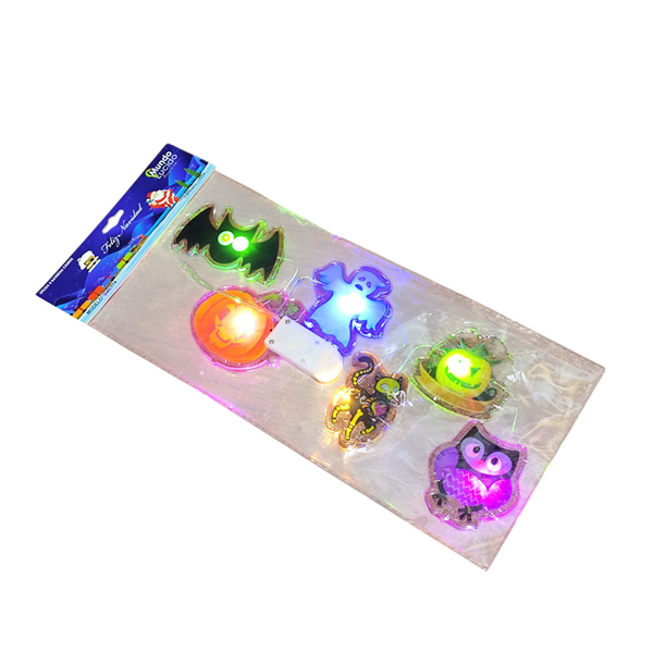 Pegatina decorativas Halloween con luz led para ventanas I/E