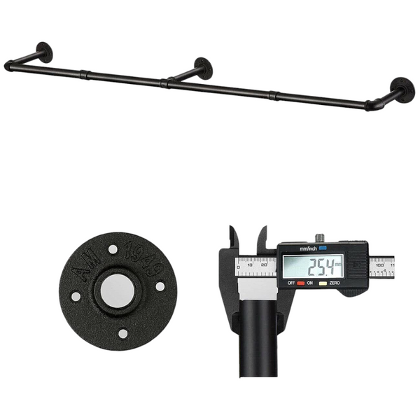 Perchero para ropa de pared negro