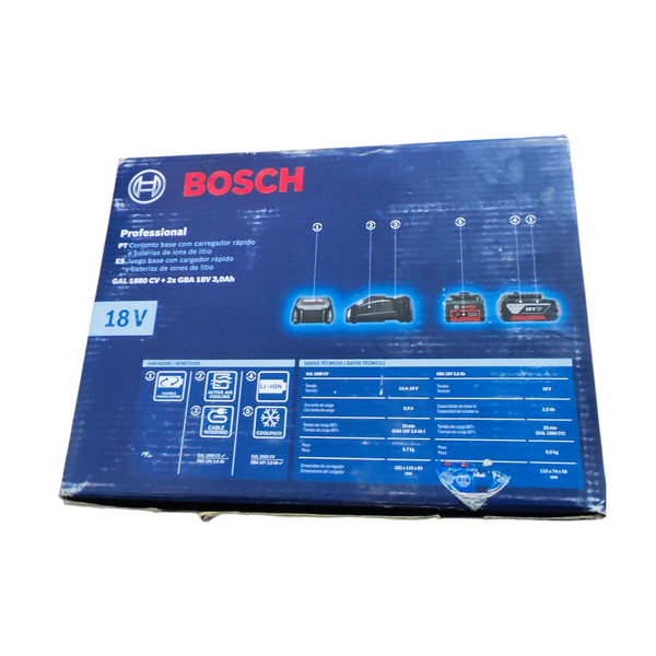 Juego de cargador y bateria de litio Bosch 1880cv 18v